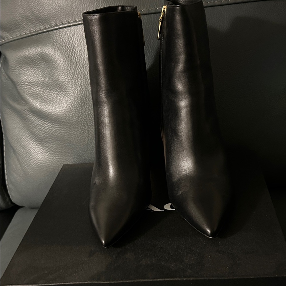 Coach Black Leather Ankle Booties